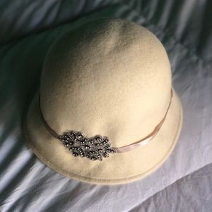 White Wool Cloche